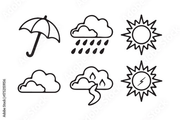 Obraz  weather vector icons .