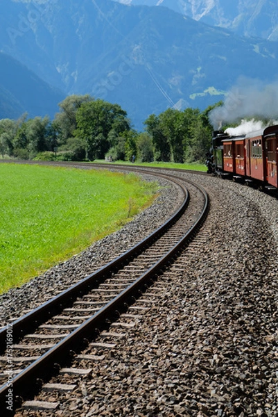 Obraz Vintage train ride on a sunny day