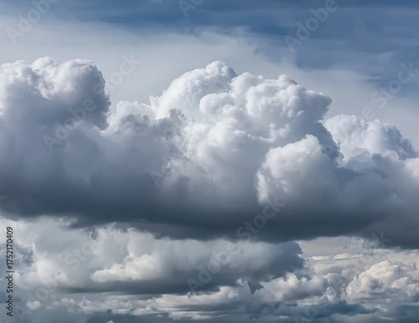 Obraz Cloudy Sky Texture, Soft Overcast Background