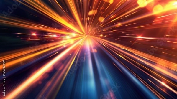 Obraz motion abstract background with blurred streaks, fast-moving elements and dynamic perspective, strong lighting