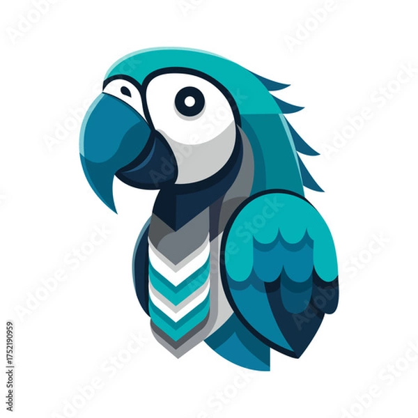 Fototapeta Stylized Vector Macaw