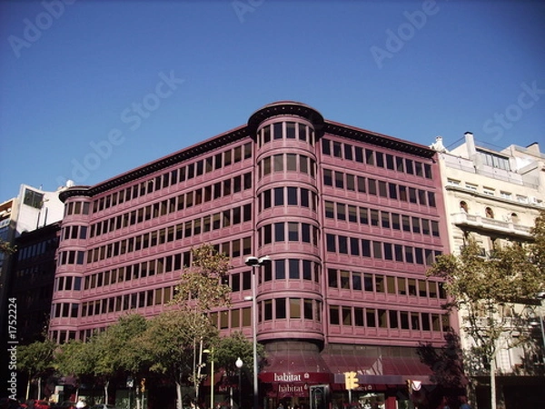 Fototapeta red building