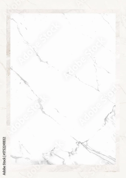 Fototapeta White marble surface with natural gray veining patterns