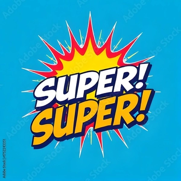 Obraz Explosion Pop Art : "Super!" Style Comic Book