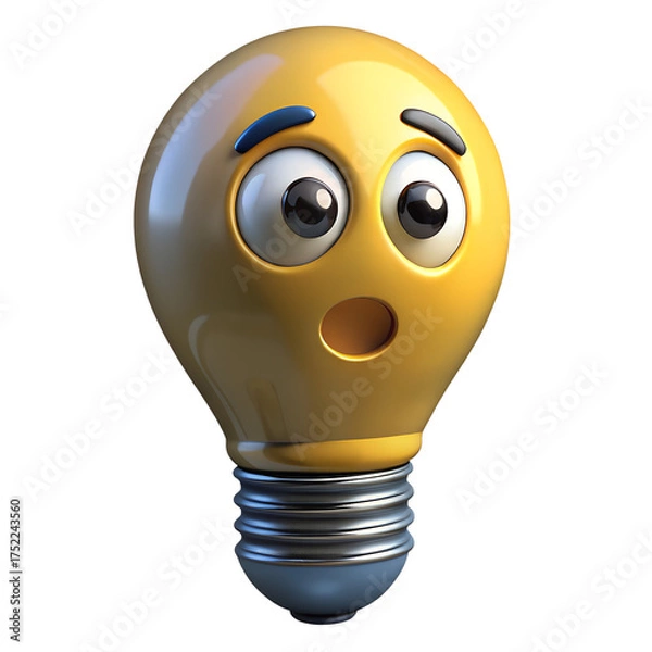 Obraz Light bulb idea concept character mascot 3D
