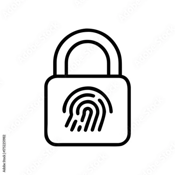 Obraz Fingerprint lock ensuring secure access control