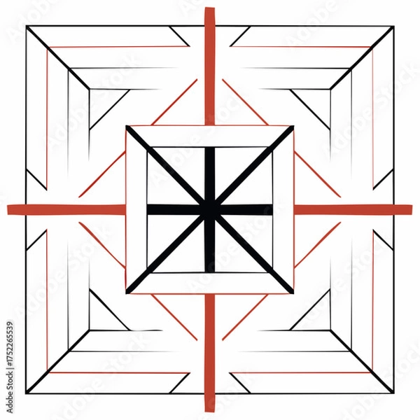 Obraz Geometric abstract pattern with transparent background