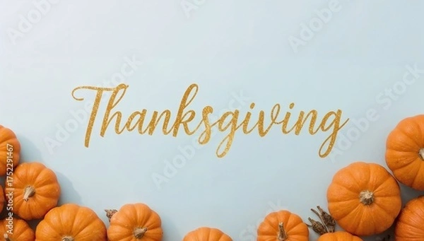 Obraz Celebrate Thanksgiving with pumpkins and festive decorations