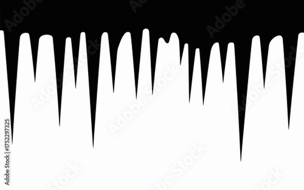 Fototapeta icicles on black