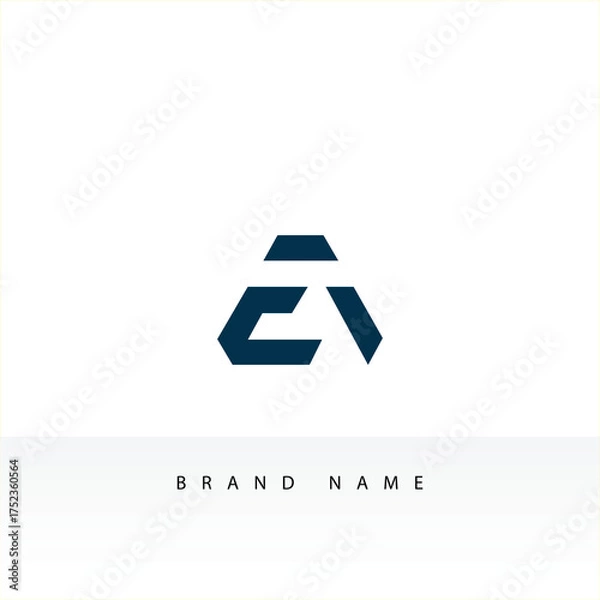 Obraz Modern Geometric Monogram AE Logo for Brand Identity