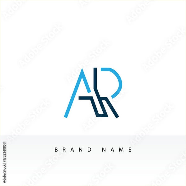 Obraz Minimalist AR Monogram Logo for Brand Identity