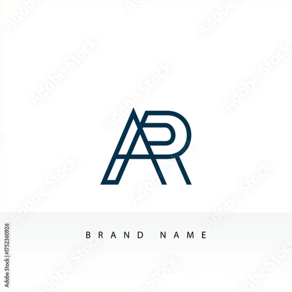 Obraz Minimalist AR Monogram Logo for Brand Identity