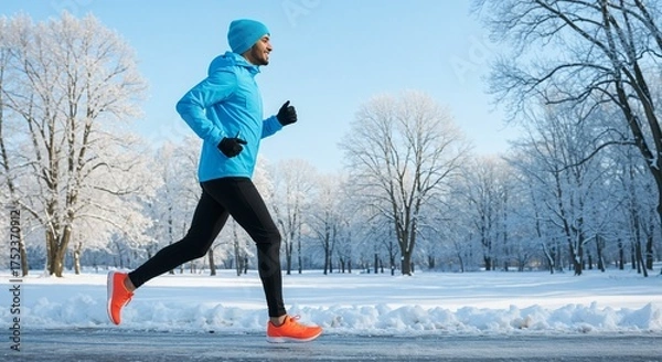 Obraz jogger in winter gear