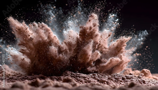 Fototapeta Exploding cocoa powder splash