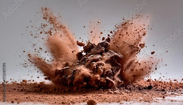 Fototapeta Exploding cocoa powder splash