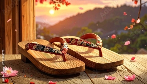 Obraz Elegant Hand-Painted Slippers