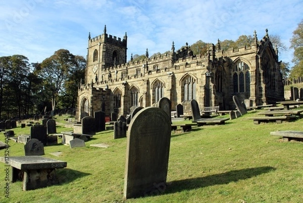 Obraz St Nicholas' Church, High Bradfield, Yorkshire.