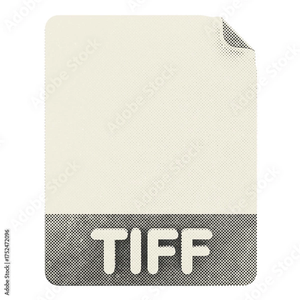 Obraz 3d file tiff format type icon halftone