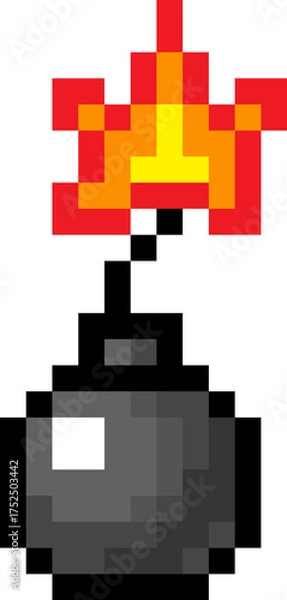 Fototapeta 픽셀 게임 폭탄