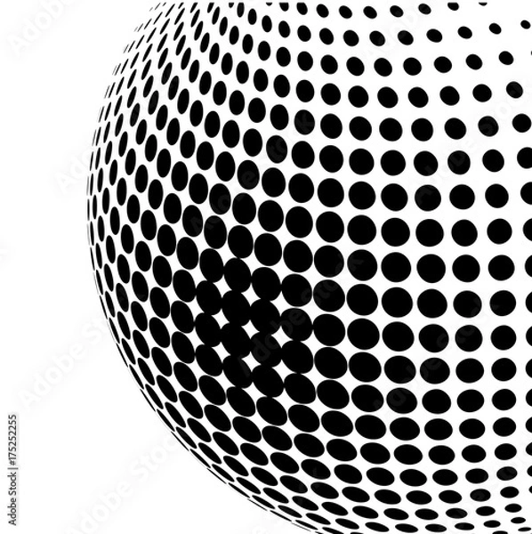 Fototapeta Vector abstract dotted background. Black and white halftone effect vector illustration.