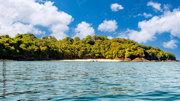 Fototapeta Isla Parida boat tour from Boca Chica,, Chiriqui, province, Panama