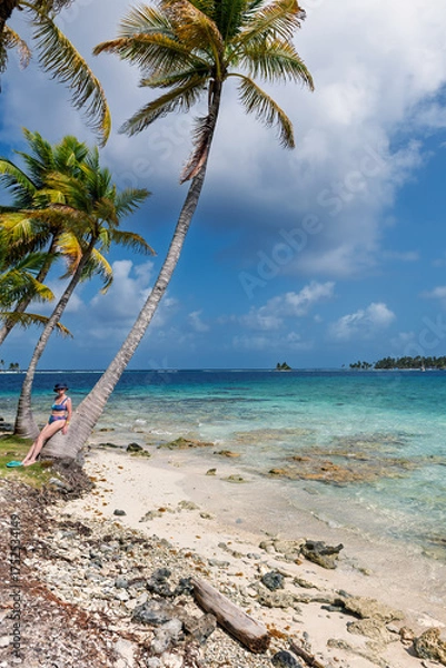 Fototapeta San Blas island at politically autonomous Guna territory in Panama.
