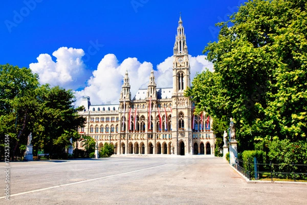 Obraz ウイーンの美しい市庁舎の絶景