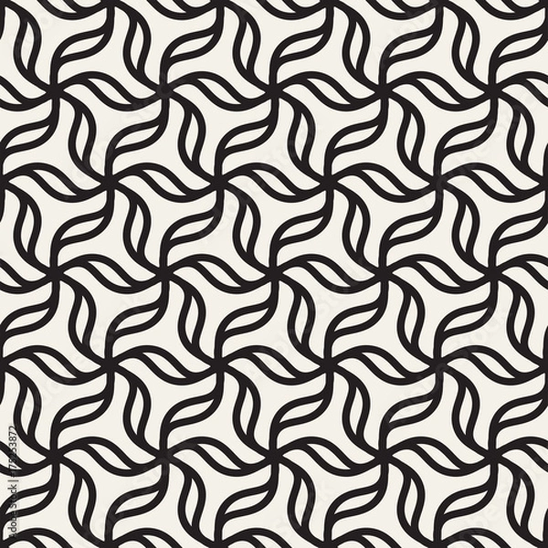Obraz Vector Seamless Pattern. Abstract Geometric Background Design. Stylish Lattice Texture
