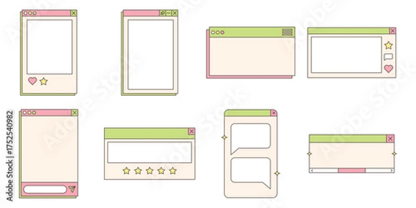 Fototapeta Retro Computer UI