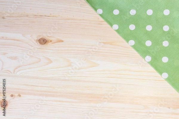 Fototapeta Wooden table covered with a tablecloth Village. Selcuk style. Horizontal.