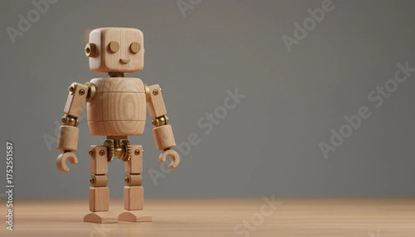 Obraz Wooden Robot Product Photography