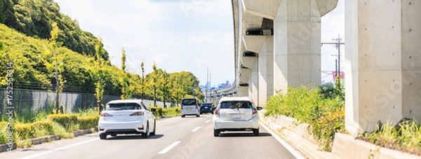 Obraz ドライブ中に見える長久手の都市風景