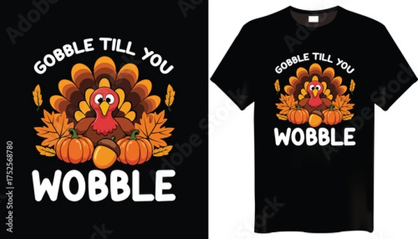 Fototapeta Thanksgiving Day T-shirt Designs