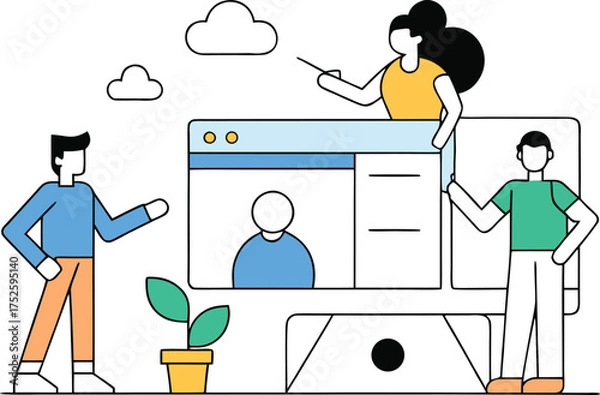 Obraz design and development illustrations  collection o.eps