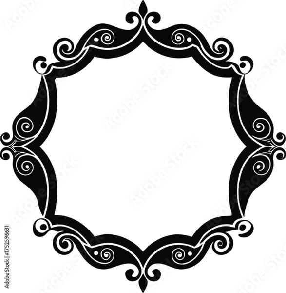 Obraz luxury gold frame elements  elegant corner ornamen.eps