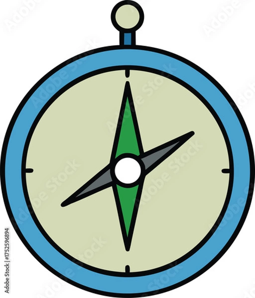 Obraz minimal compass icon  simple north direction vecto.eps