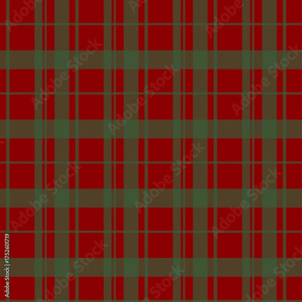 Obraz チェック柄　クリスマス配色