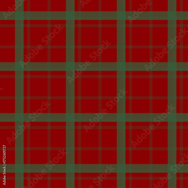 Obraz チェック柄　クリスマス配色