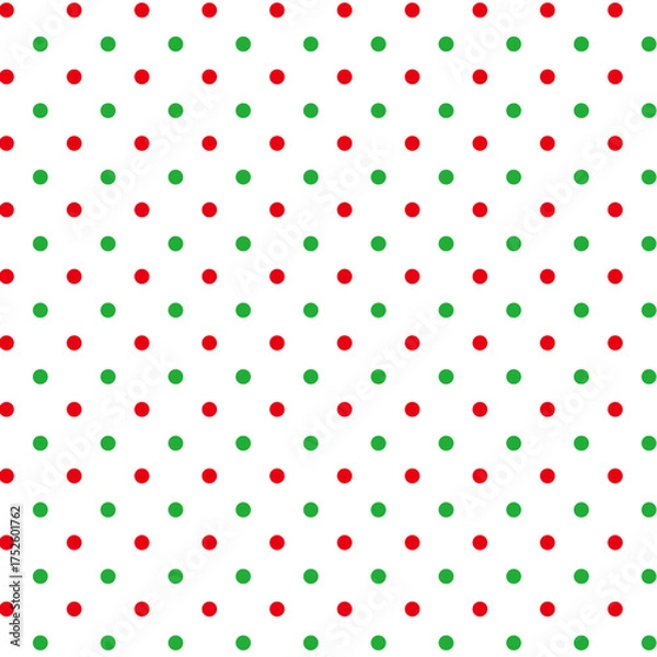 Obraz クリスマス配色　水玉背景