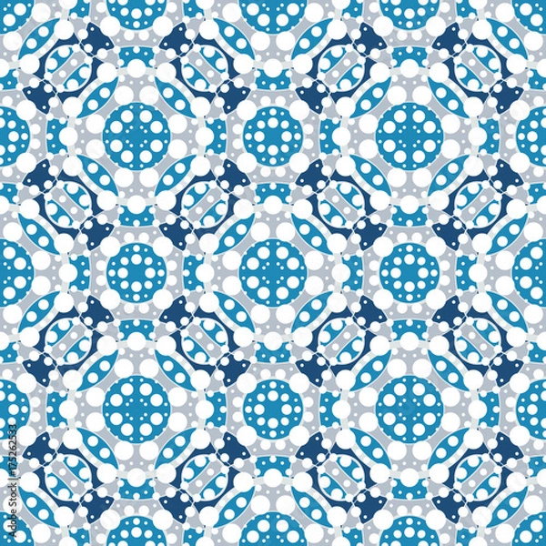 Obraz Seamless pattern with lots of dots and circles. Multi-layered image.