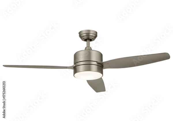 Fototapeta Modern Ceiling Fan with Light on transparent background