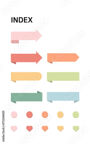 Fototapeta 인텍스 라벨 일러스트 