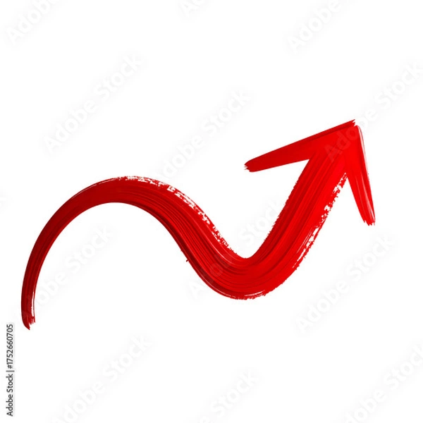 Obraz Red Arrow draw Symbol isolate PNG