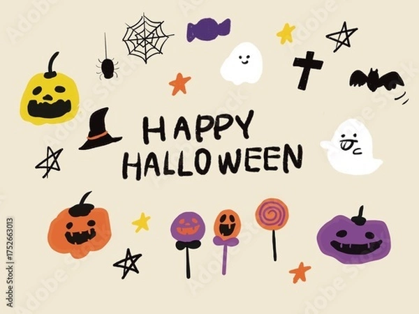 Obraz 可愛いハロウィーンのキャラクターたち