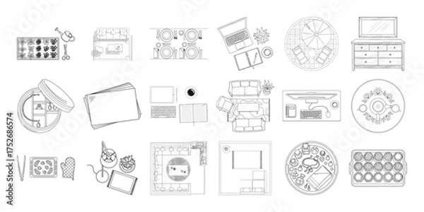 Fototapeta Vector art of diverse stamp emblems