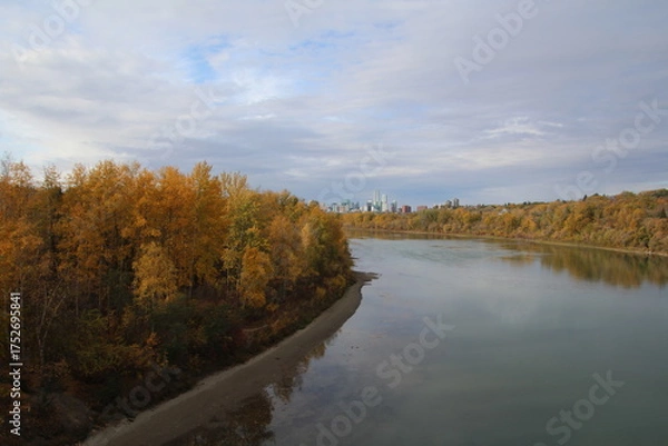 Fototapeta river in autumn