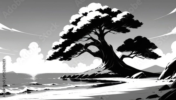 Obraz Close up Monochrome Landscape Photography