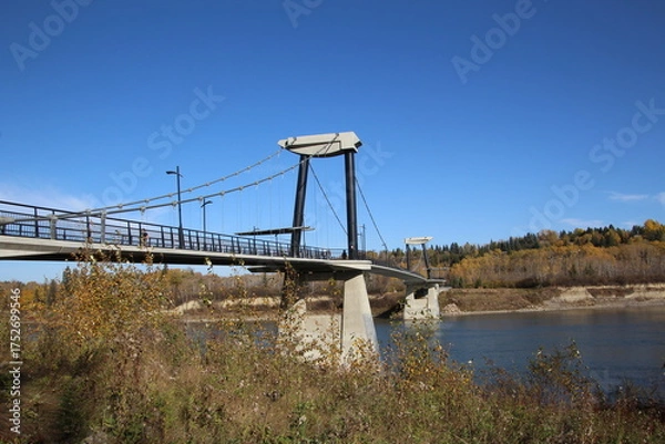 Fototapeta bridge over the river, Edmonton, Alberta
