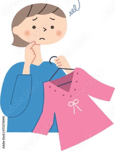 Obraz 服装に悩む女性