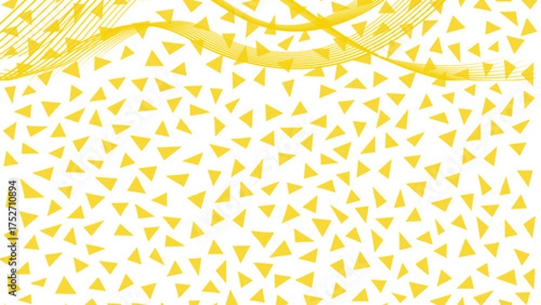 Fototapeta Abstract yellow triangles pattern design for background texture design vector graphic illustration image